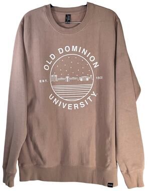 Upscale Apparel Beige Old Dominion University Graphic Sweatshirt Size M